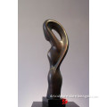 Indoor modern abstract bronze statue for table